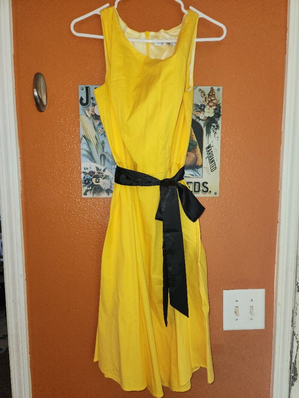 Bright yellow 50s Style Dress